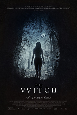 The Witch theatrical poster featuring a lone figure facing a dark forest
